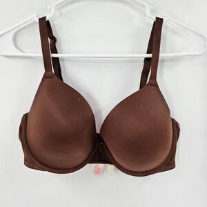 Victoria's Secret PINK 34DD everywhere lightly lined tshirt bra brown